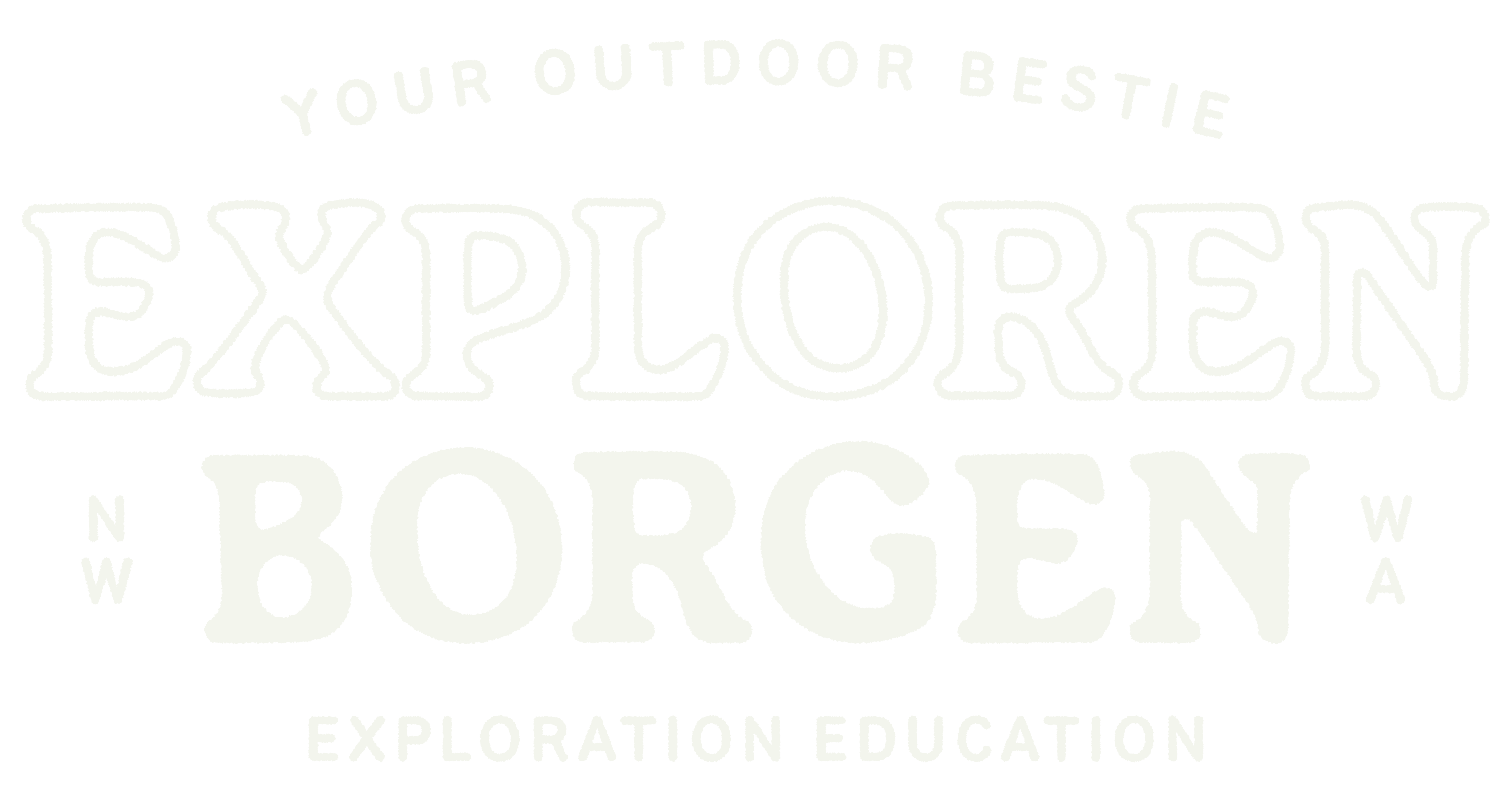 Exploren Borgen large logo off white