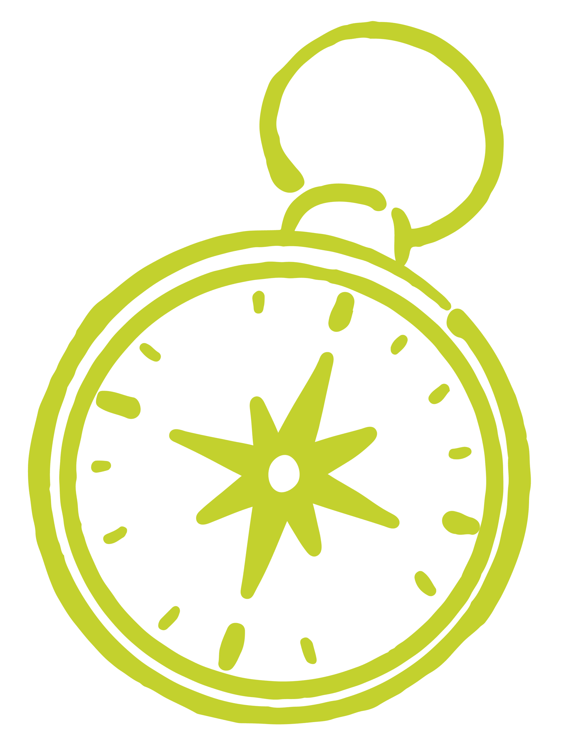 Travel blog category icon - a compass