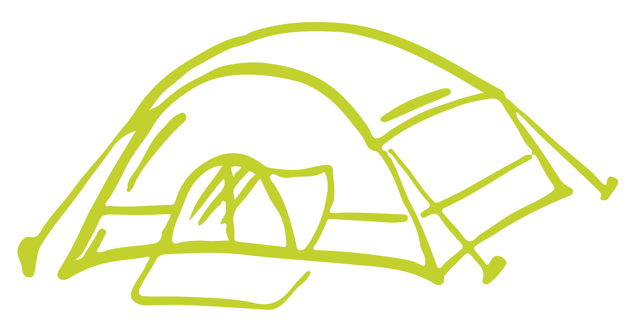 Camping/Backpacking blog category icon - a tent