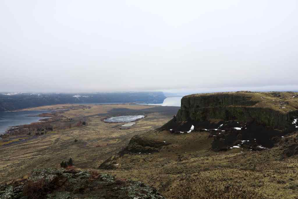 Cliffs on a foggy day